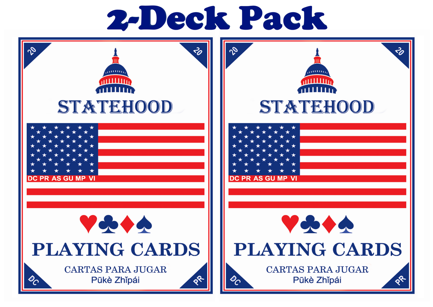 Statehood Playing Cards 2-Deck Pack