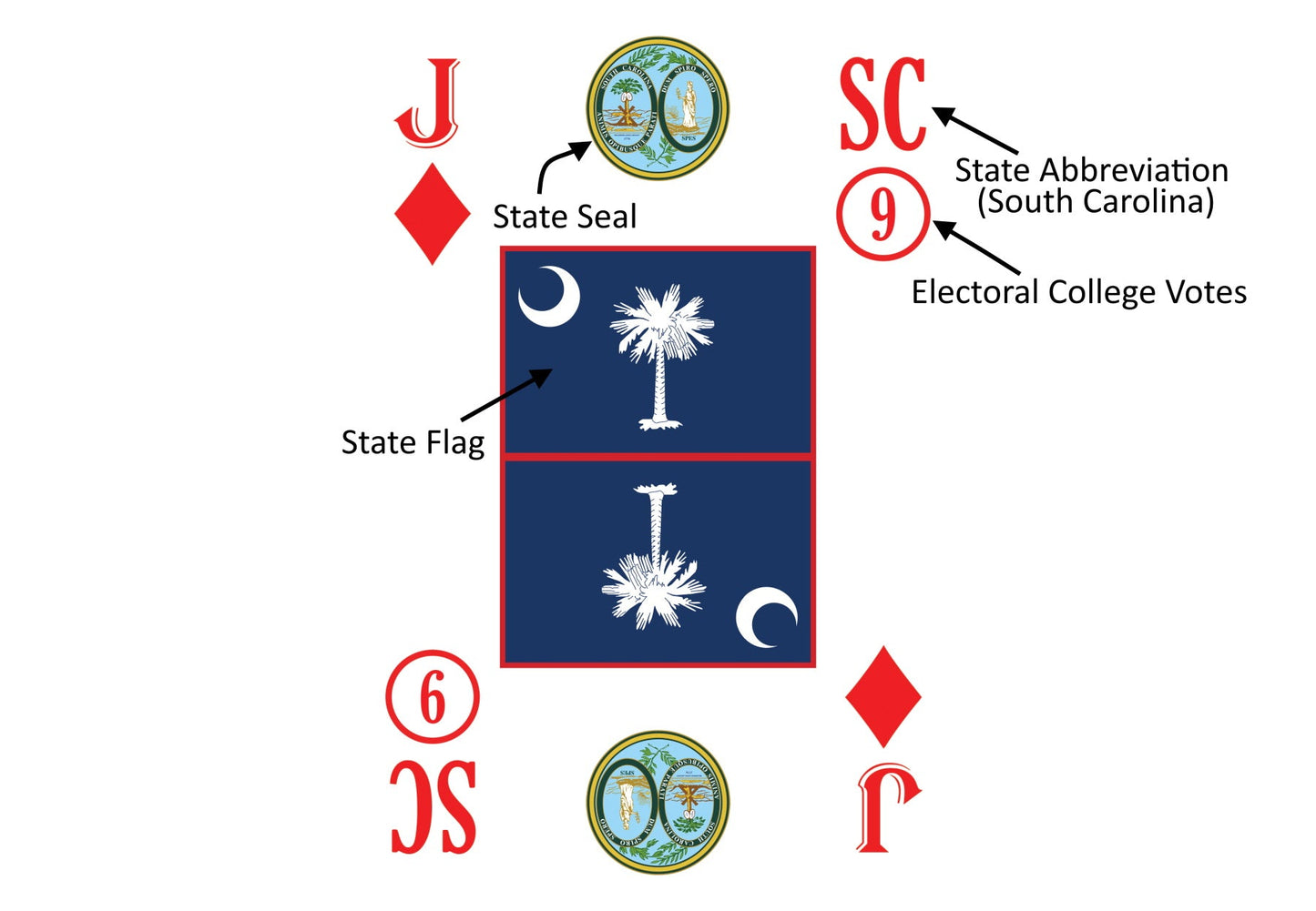 Statehood Playing Cards 2-Deck Pack